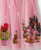 Dr. Seuss Grinch Embroidered Skirt in Cindy Lou Who Pink - main