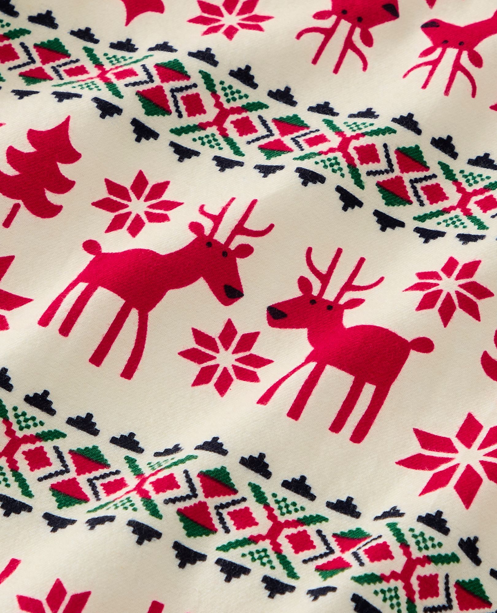 Adult Holiday Flannel Pajama Top in Dear Deer - main