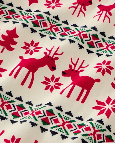 Adult Holiday Flannel Pajama Top in Dear Deer - main
