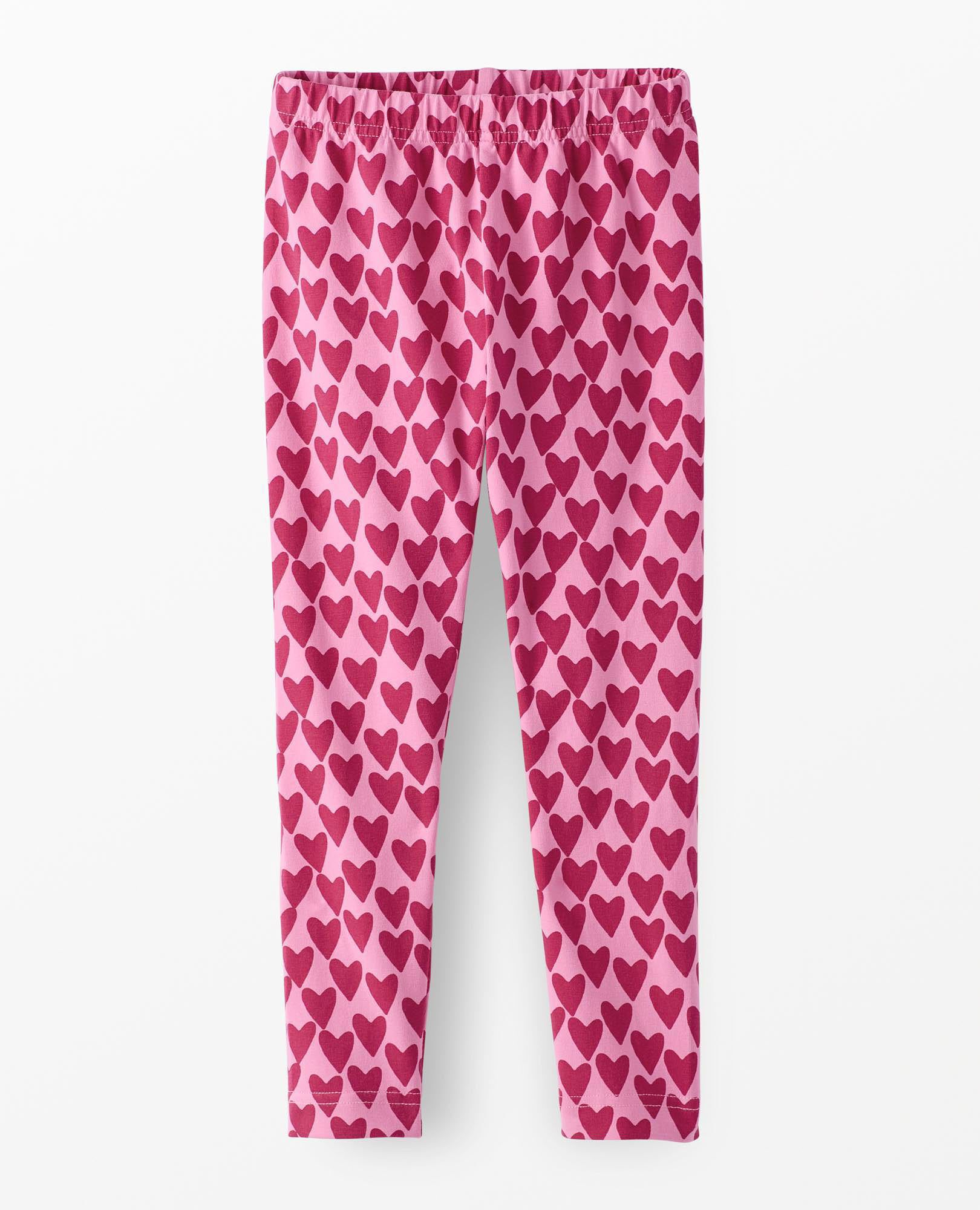 Leggings in Hearts on Fuchsia - main