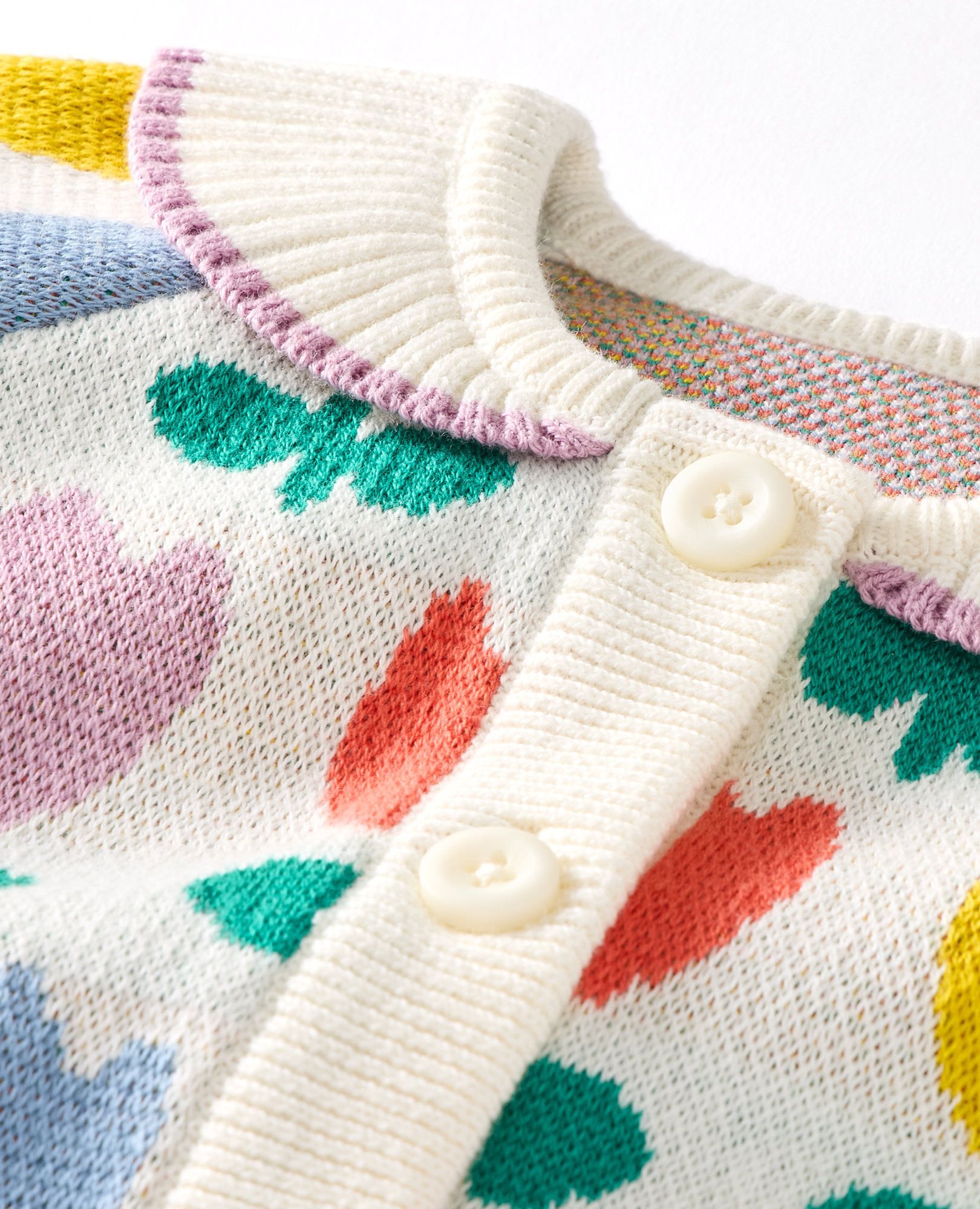 Baby Cardigan Sweater & Bloomers Set in Rainbow Tulips - main