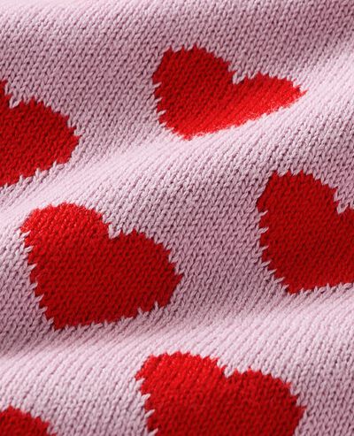 Heart Sweater in Heartful on Purple - main