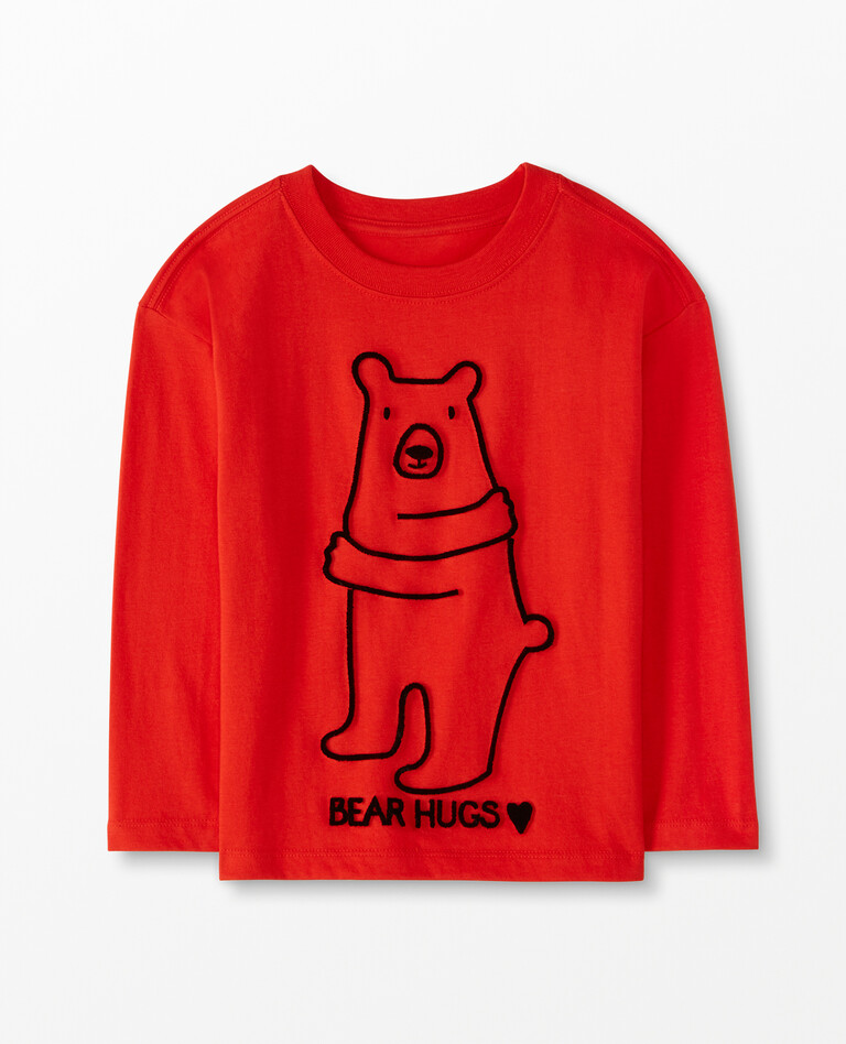 Valentines Graphic Long Sleeve Tee in Tangy Red - main