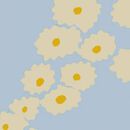 Seersucker Button Up Shirt in Flowers on Blue - swatch