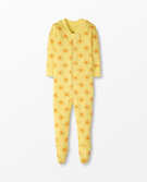 Baby Zip Footed Sleeper In Organic Cotton in Sunshine Day - main