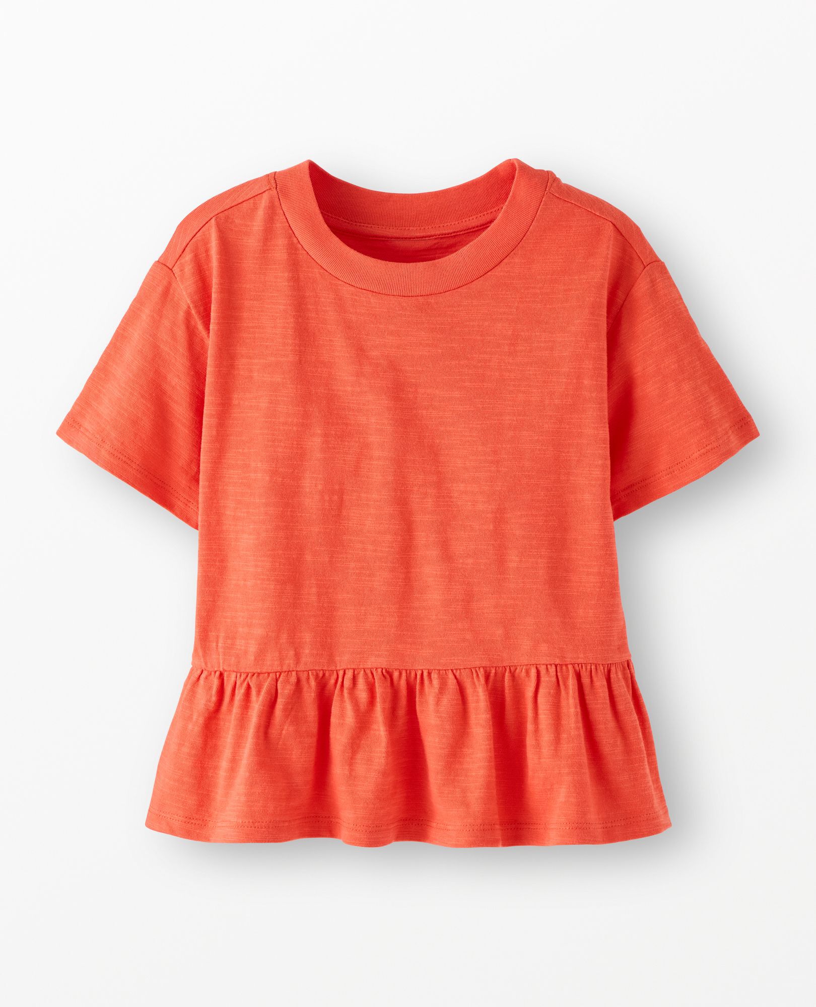 Boxy Fit Peplum T-Shirt in Sun Fire - main