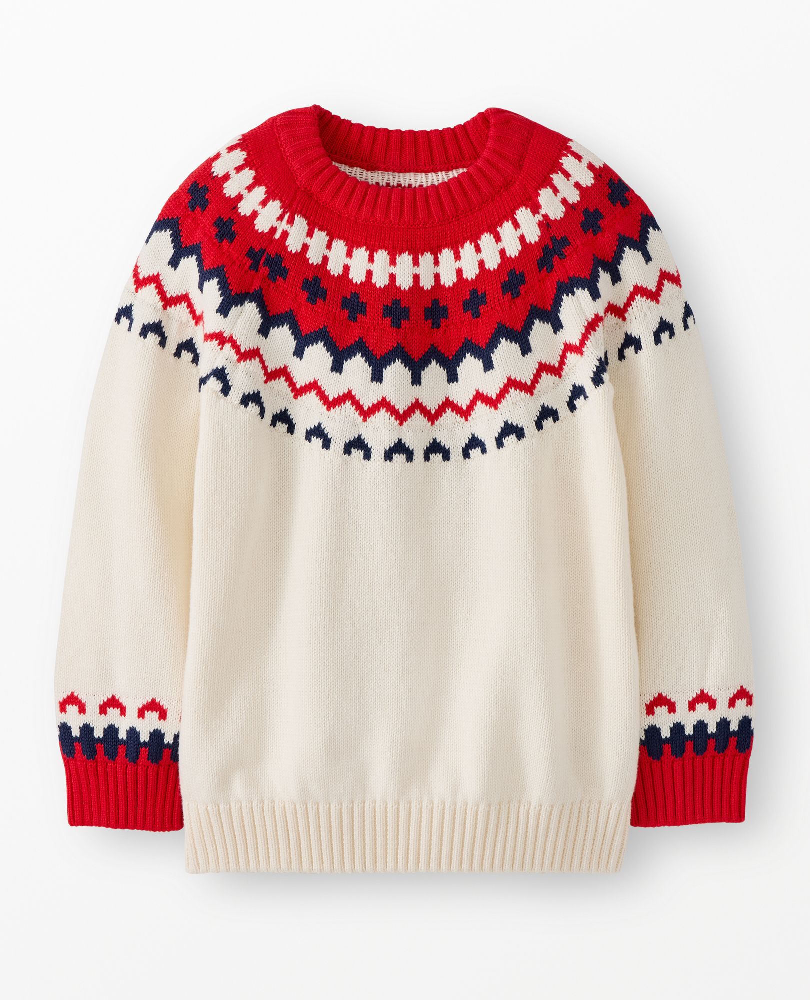 Holiday Sweater in Red Fairisle - main