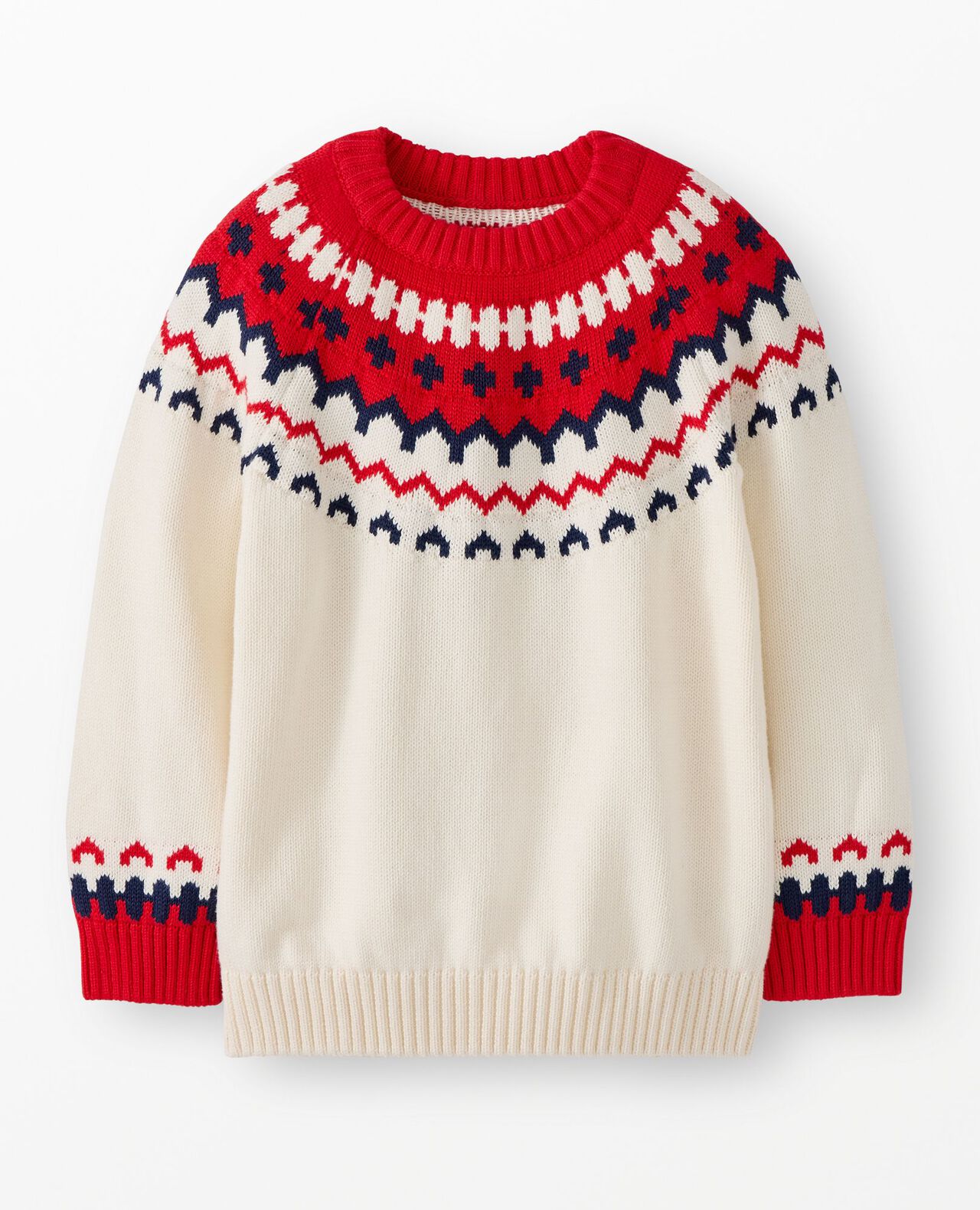Holiday Sweater in Red Fairisle - main