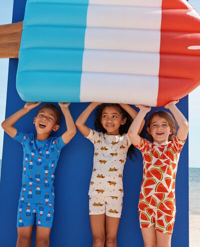 HannaJams™ Pajama Set in Rocket Pops on Swedish Sky - main