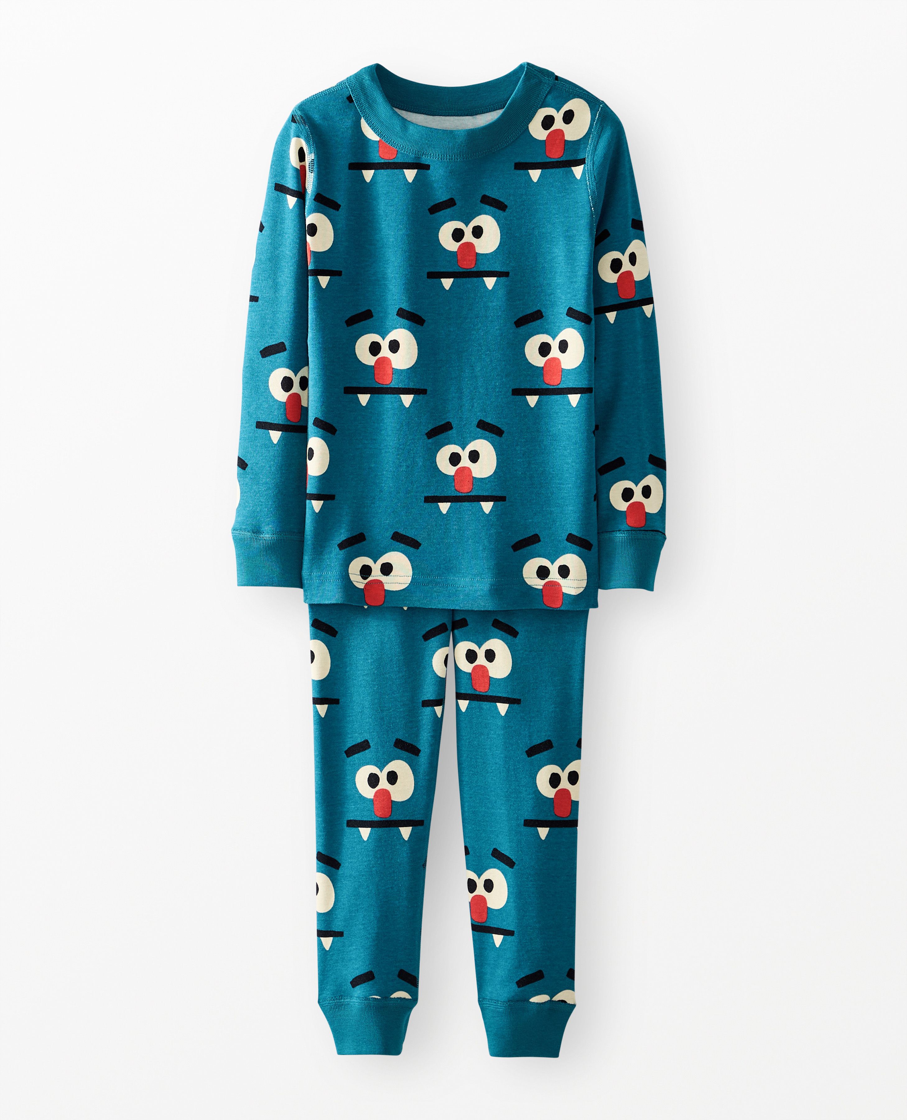 Halloween HannaJams™ Pajama Set in Monster Face on Atlantic Blue - main