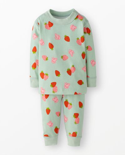 Peppa Pig HannaJams™ Pajama Set in Peppa Tossed Strawberry on Green - main