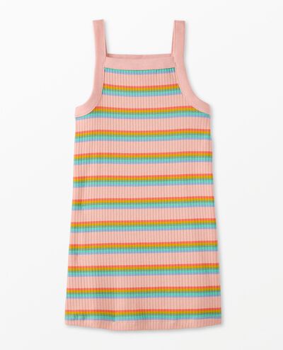 Sleeveless Ribbed Dress in Blush Pink - main