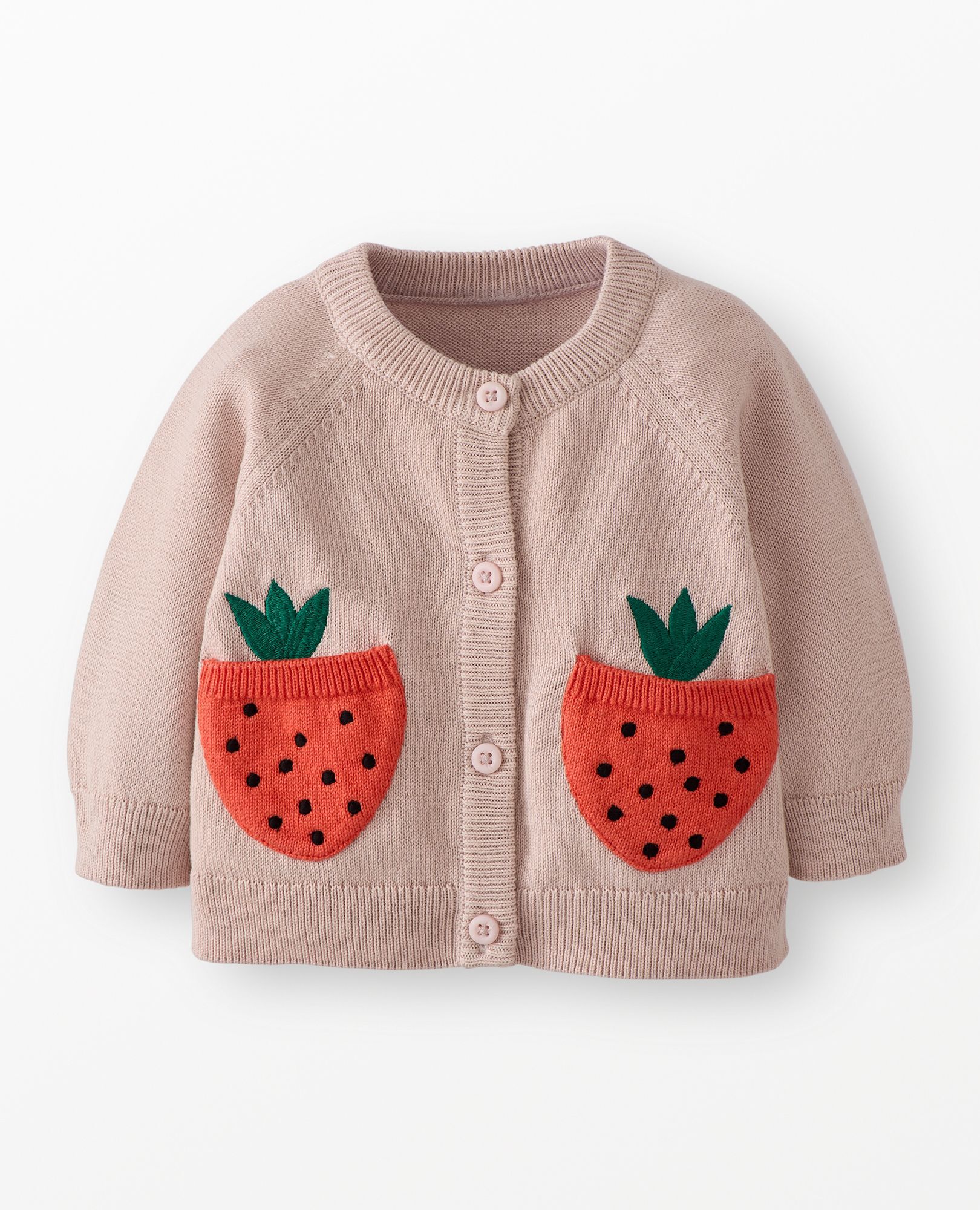Baby Strawberry Pocket Cardigan Sweater in Hushed Violet - main