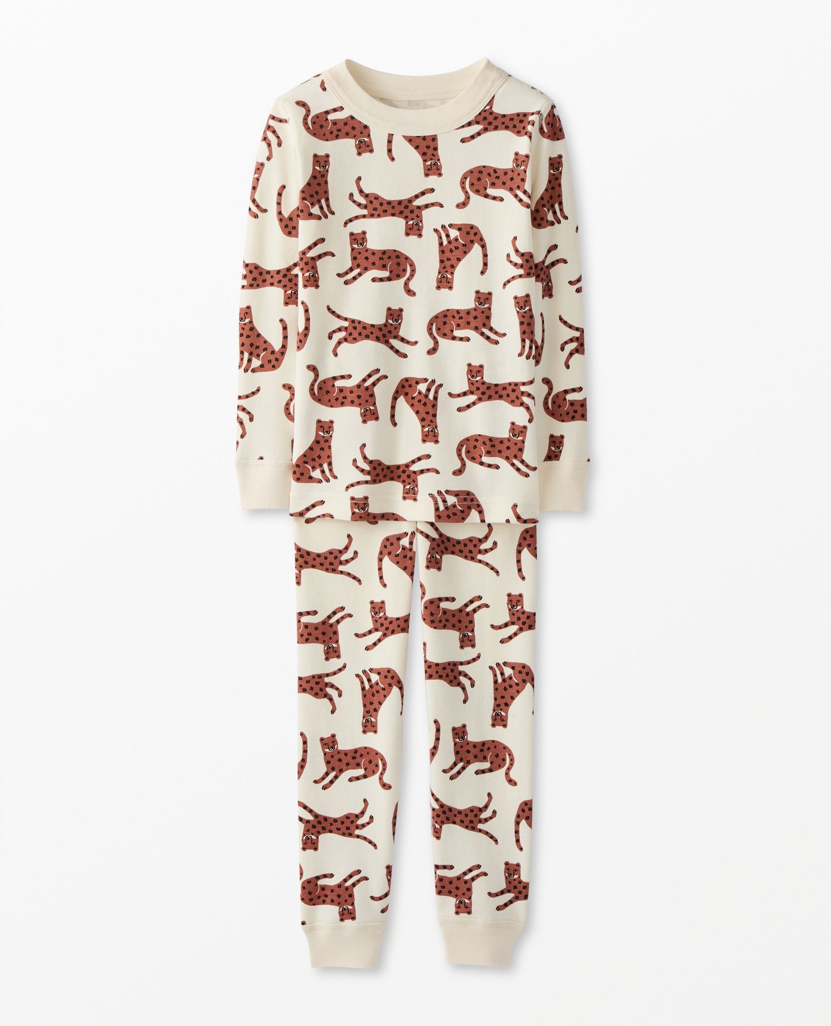 HannaJams™ Pajama Set in Romy the Cheetah on Ecru - main