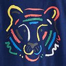 Long Sleeve Relaxed Fit Graphic T-Shirt in Colorful Bear - swatch