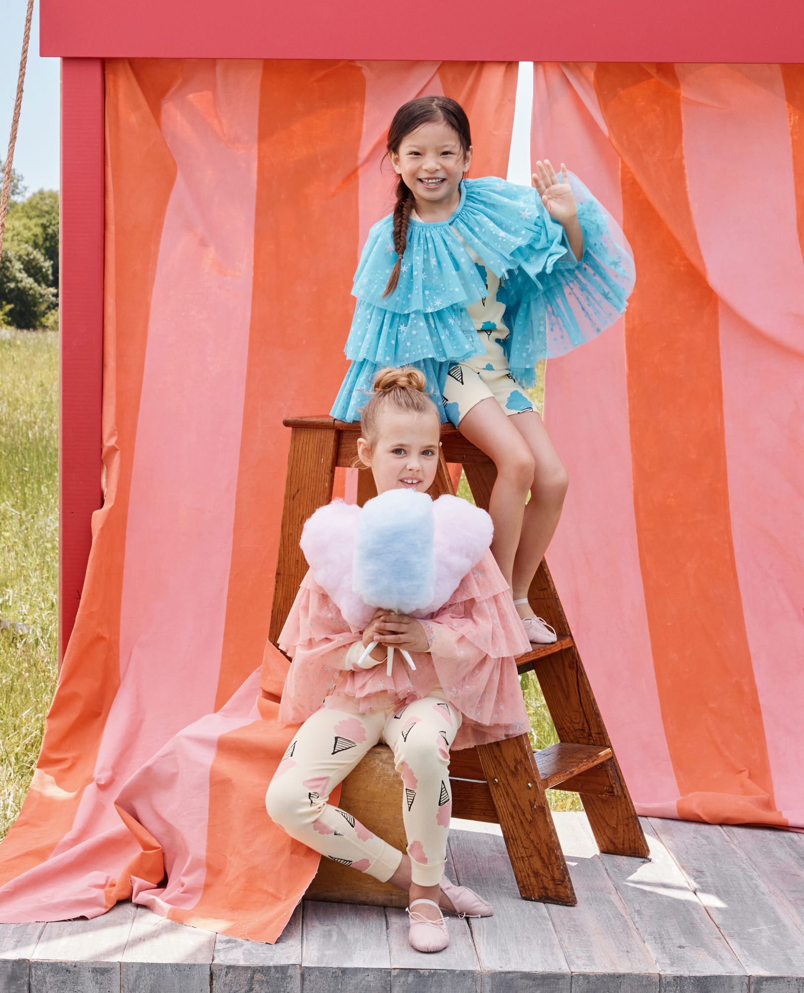 Shimmer Tulle Ruffle Capelet | Hanna Andersson