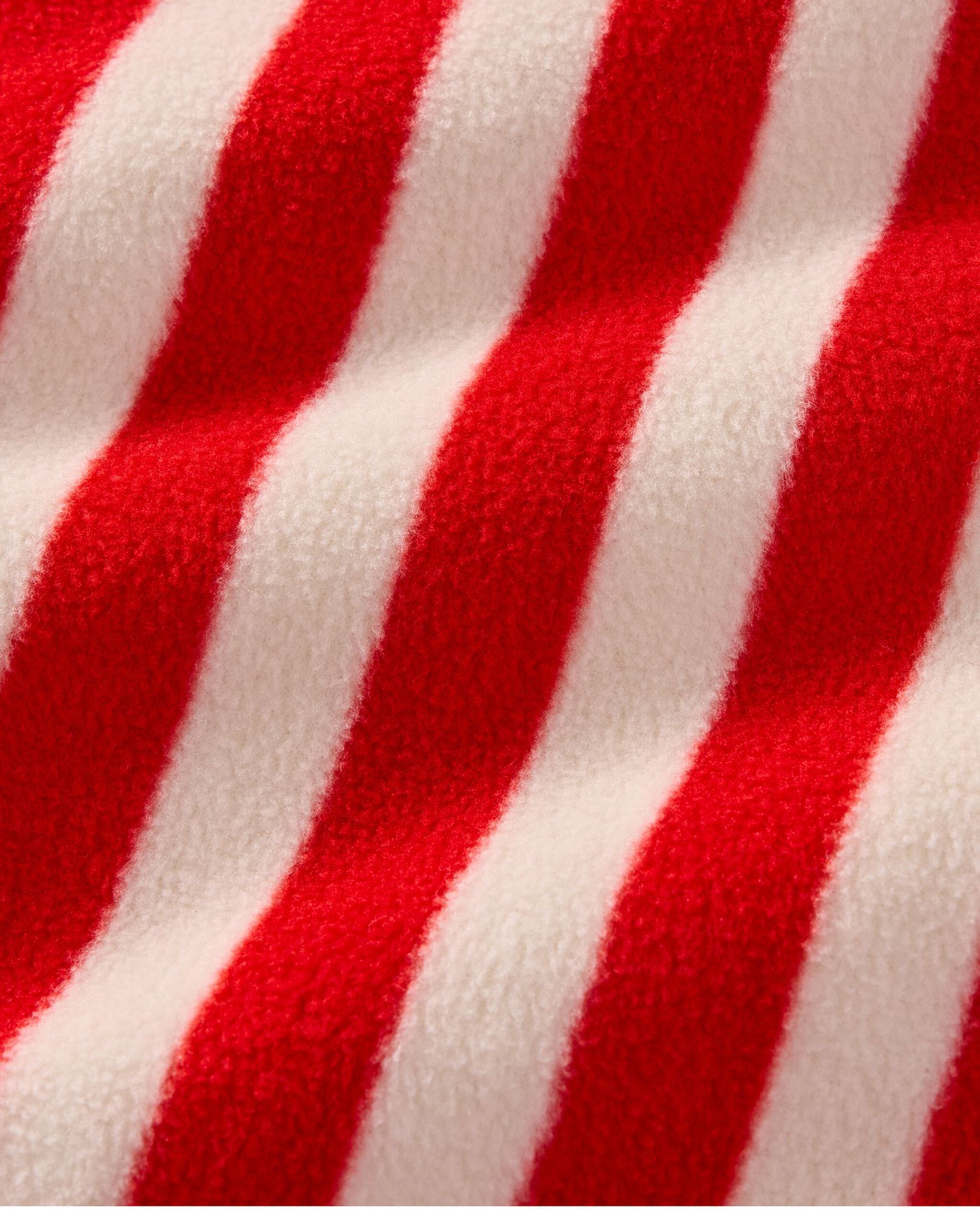 Holiday Fleece Robe in Ribbon Red/Ecru - main