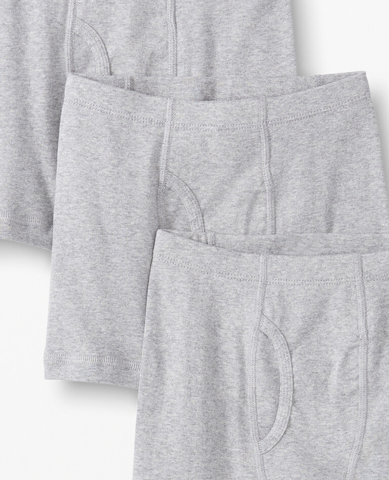 Boxer Briefs In Organic Cotton 3-Pack in Heather Grey - main