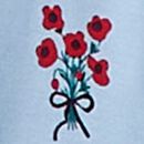 Women's Holiday Long Sleeve HannaSoft™ Pajama Set in Bouquets on Powder Blue - swatch