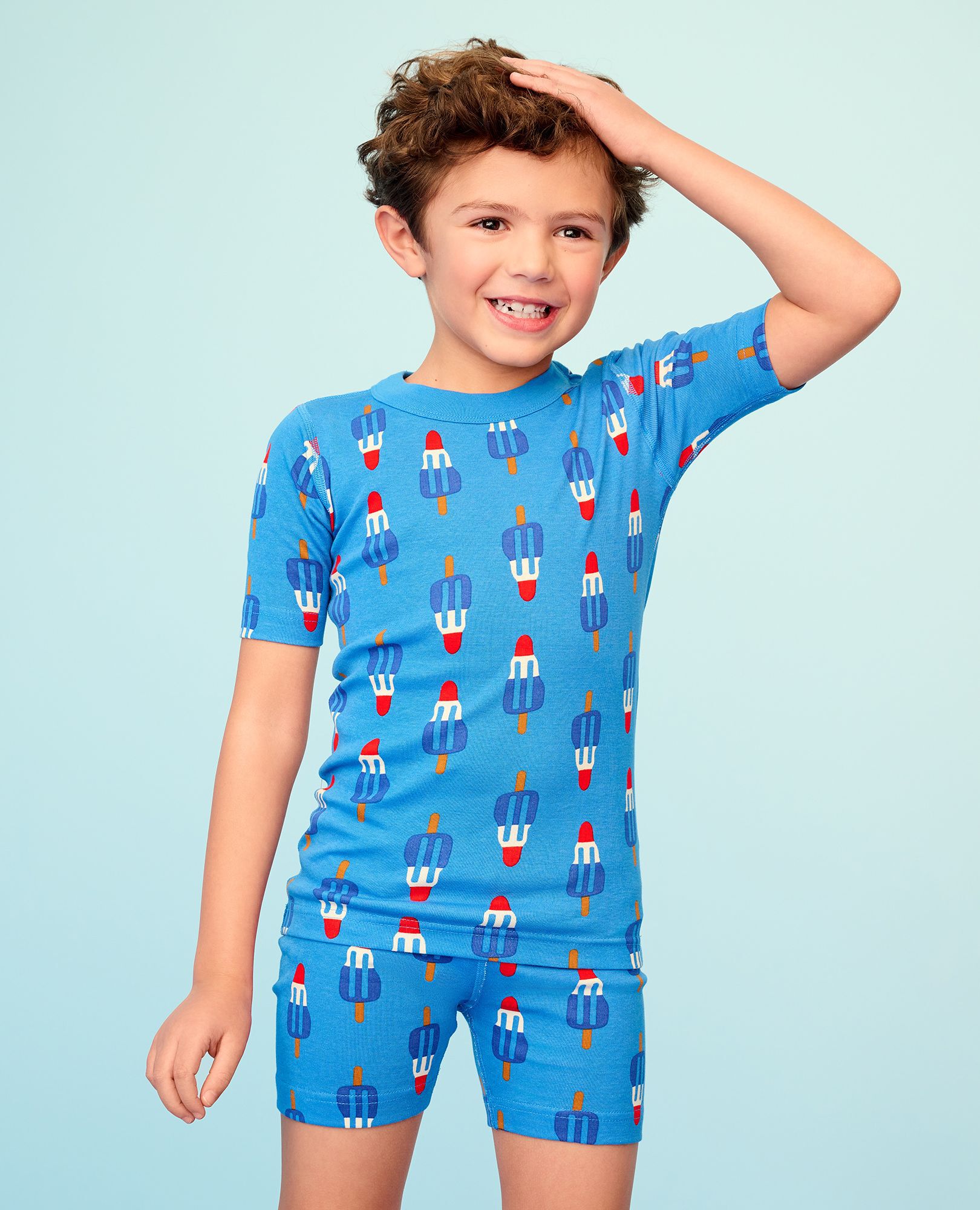 HannaJams™ Pajama Set in Rocket Pops on Swedish Sky - main