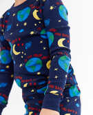 Long John Pajamas In Organic Cotton in To The Moon - main