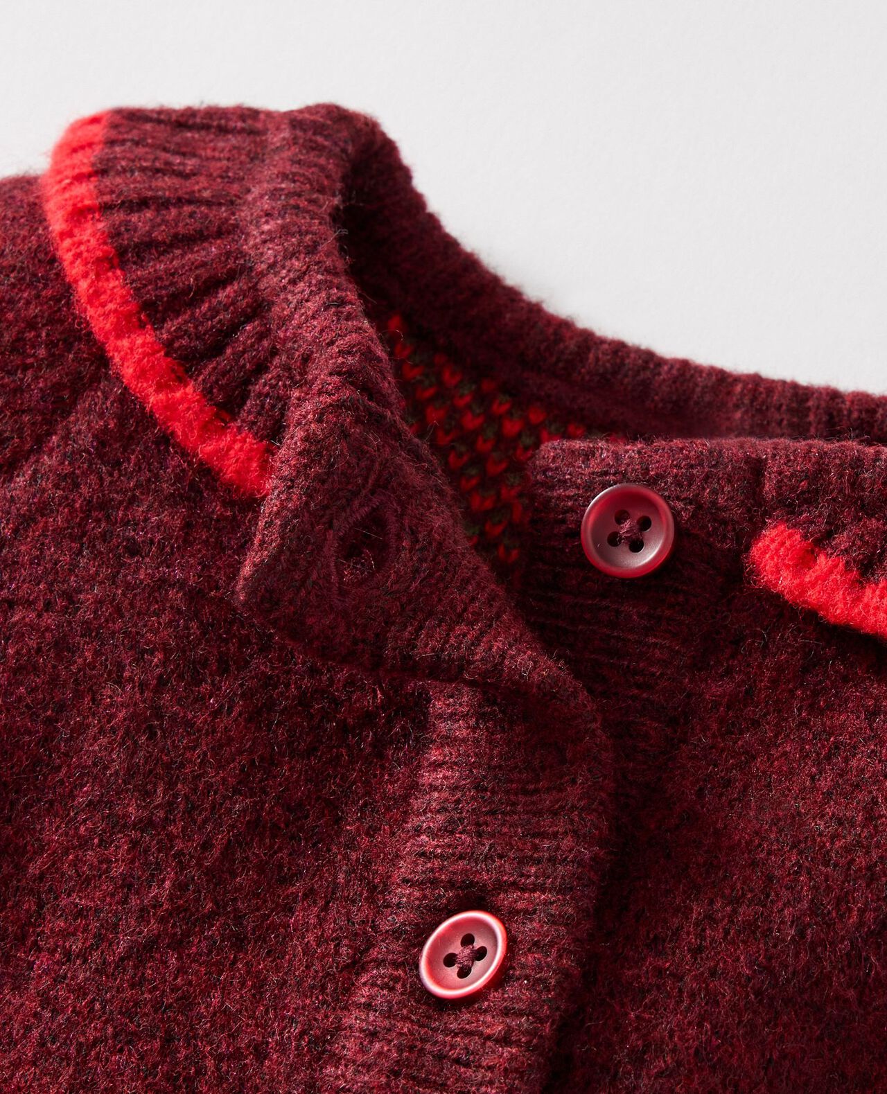 Baby Floral Cardigan in Homey Florals on Cherry Lacquer - main