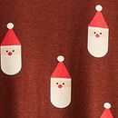 Adult Holiday Long John Pajama Set in Scandi Santa on Cocoa Brown - swatch