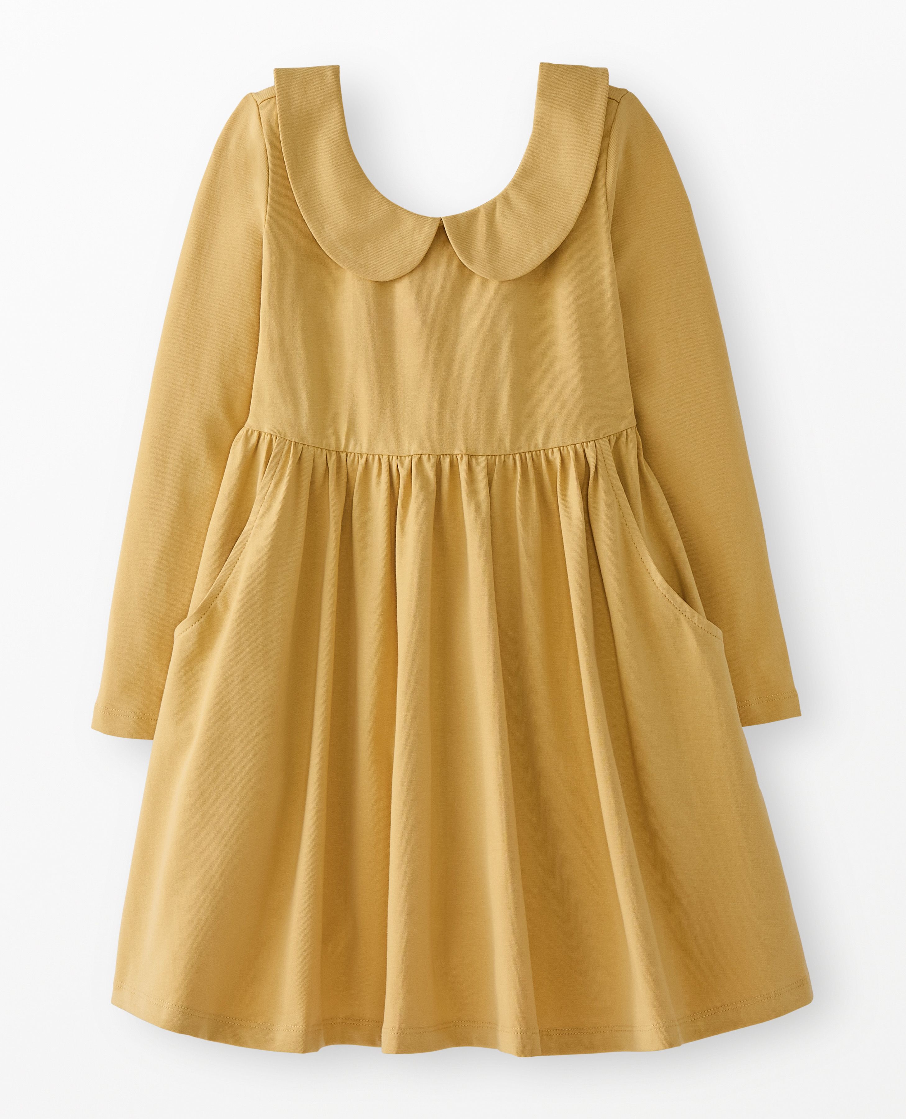 Long Sleeve Collared Skater Dress with Pockets in Fall Leaf - main