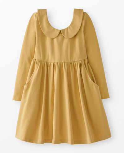 Long Sleeve Collared Skater Dress with Pockets in Fall Leaf - main