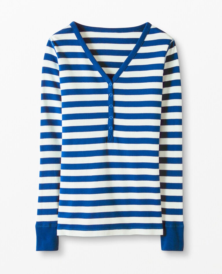 Women S Henley Pj Top In Organic Cotton Hanna Andersson