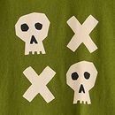 Halloween Long Sleeve Classic Fit Graphic T-Shirt in Tic Tac Skulls - swatch