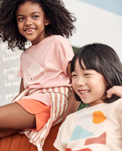 French Terry Dolphin Vent Shorts in Sunset Reef - main