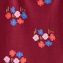 Long Sleeve Skater Dress with Pockets in Flowers on Cherry Lacquer - swatch