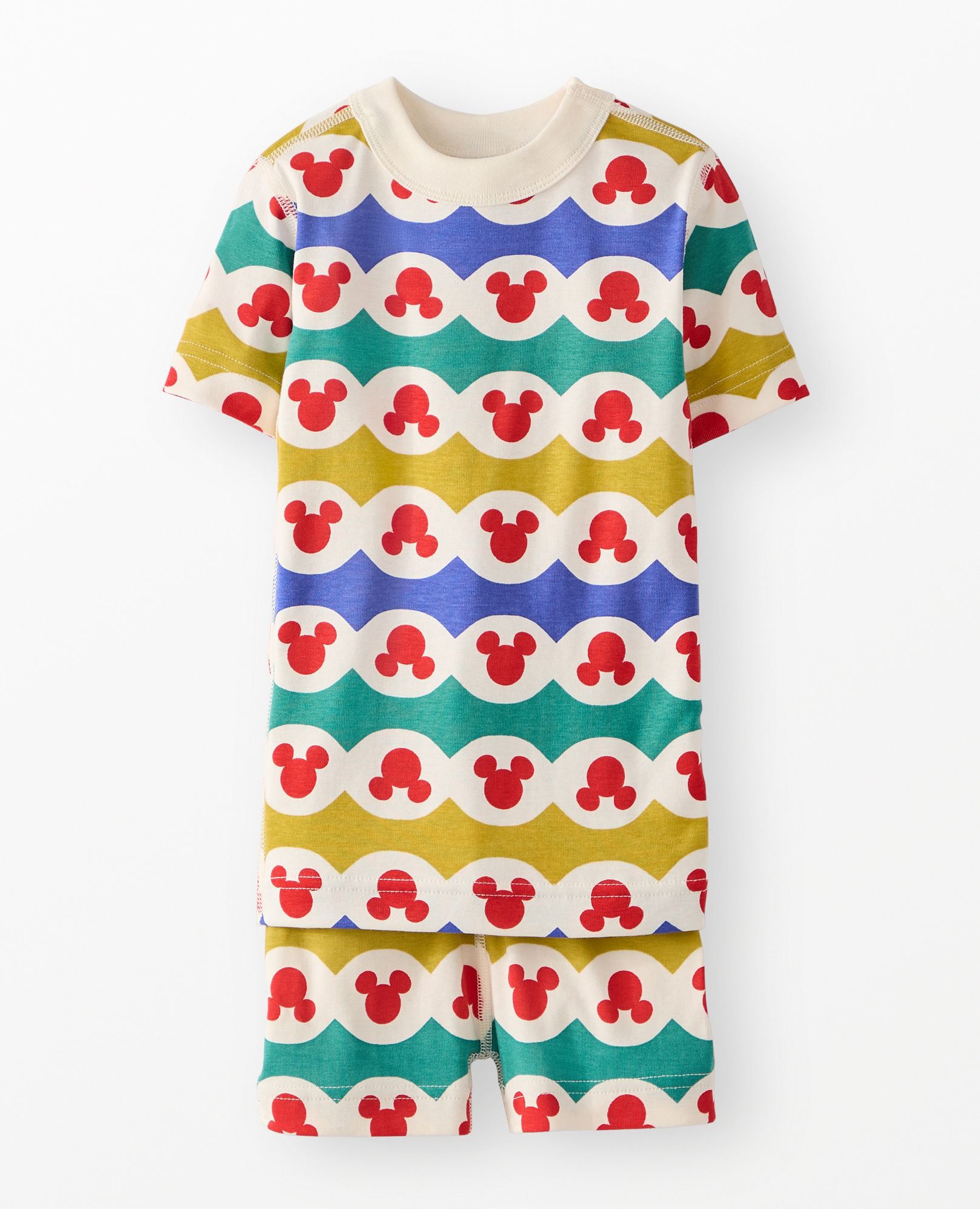 Disney Mickey Mouse HannaJams™ Pajama Set in Mickey Patchwork Linear - main