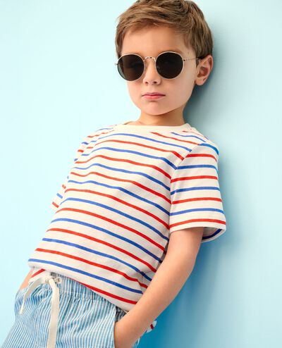 Classic Fit Striped T-Shirt in RWB Stripe - main