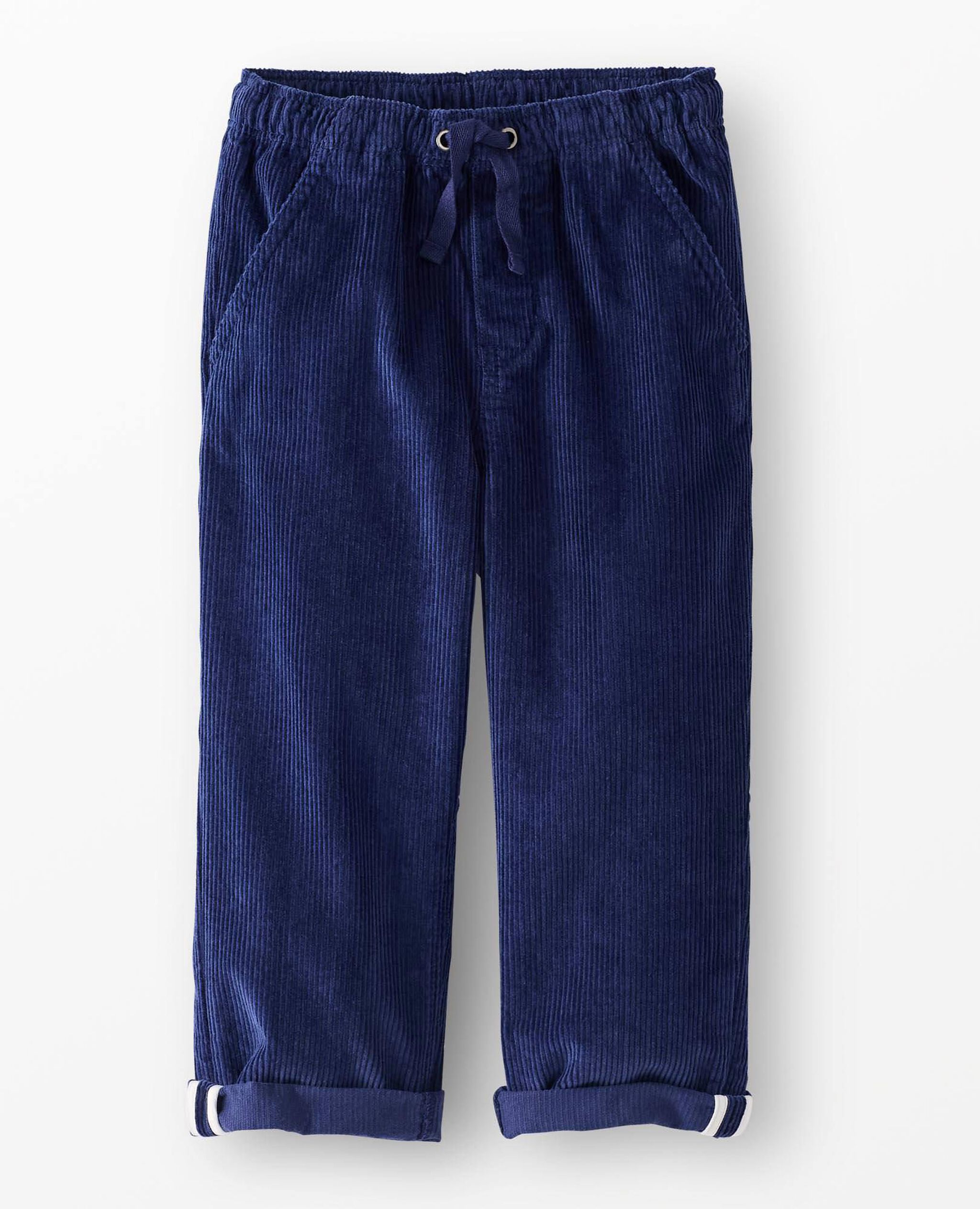 Corduroy Pull-On Pants in Navy Blue - main