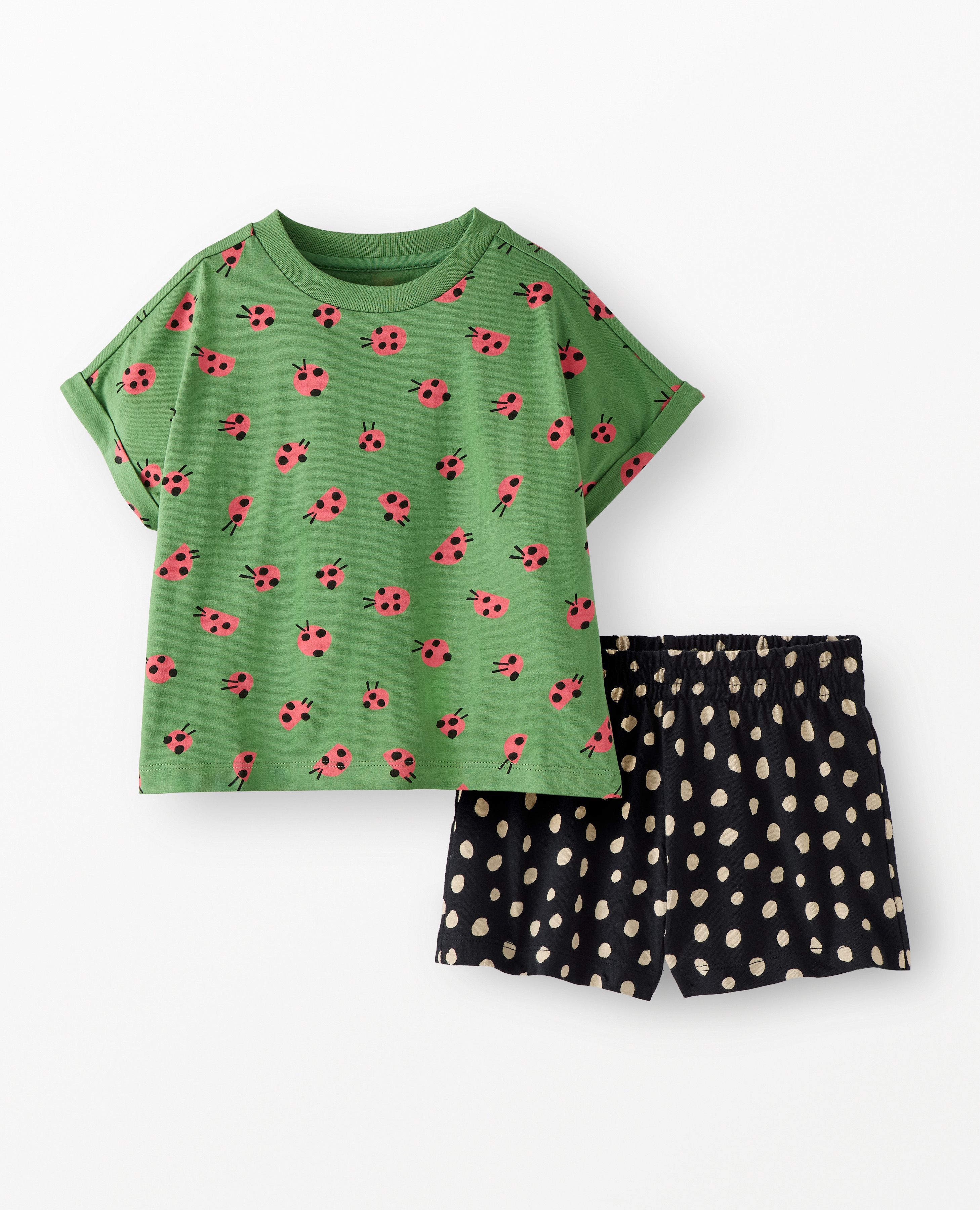 T-Shirt & Shorts Set in Lucky Ladybugs - main