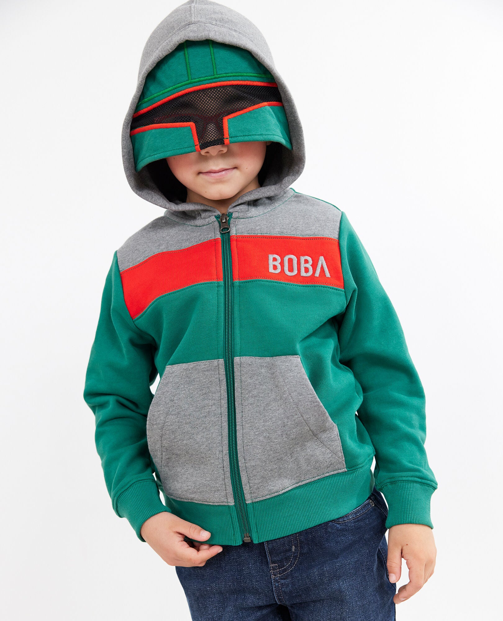 STAR WARS French Terry Hoodie Boba Fett in 100 Cotton Toddler Size 3 by Hanna Andersson