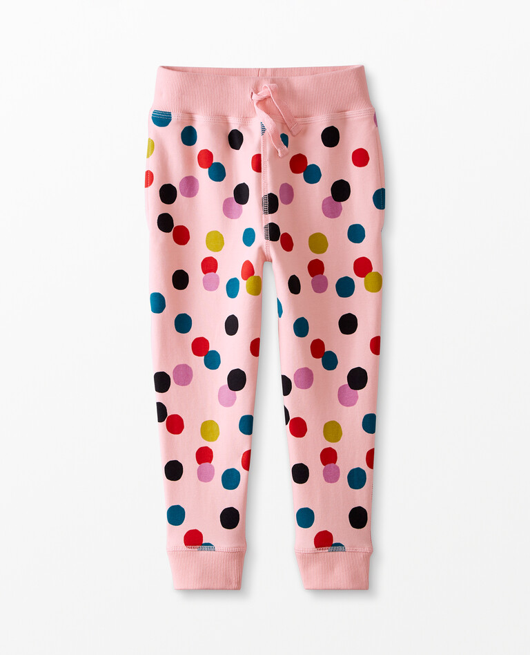 Print Sweatpants In French Terry in Petal Pink - main