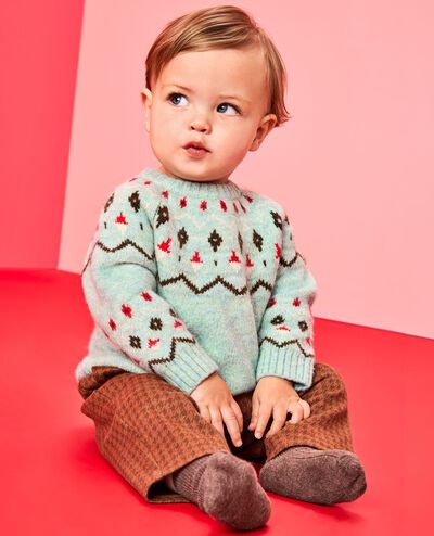 Baby Fair Isle Sweater in Winter Fair Isle - main