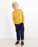Bright Kids Basics Pocket Tee In Pima Cotton in Navy Blue/Lookout Blue - main