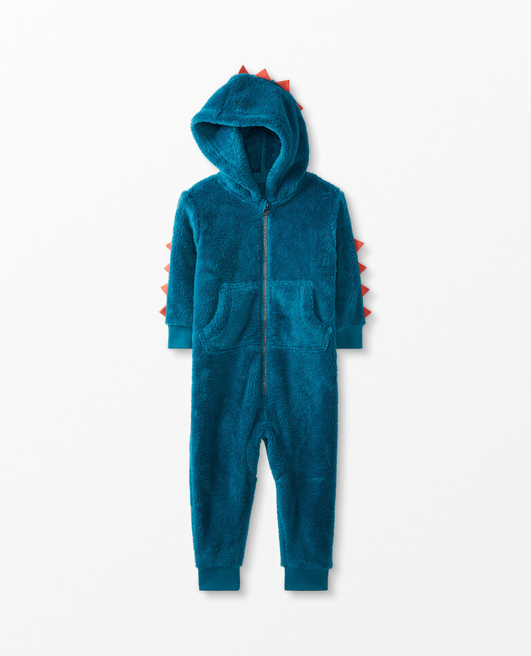Recycled Marshmallow Fleece Character Play Suit in Trek Teal - main