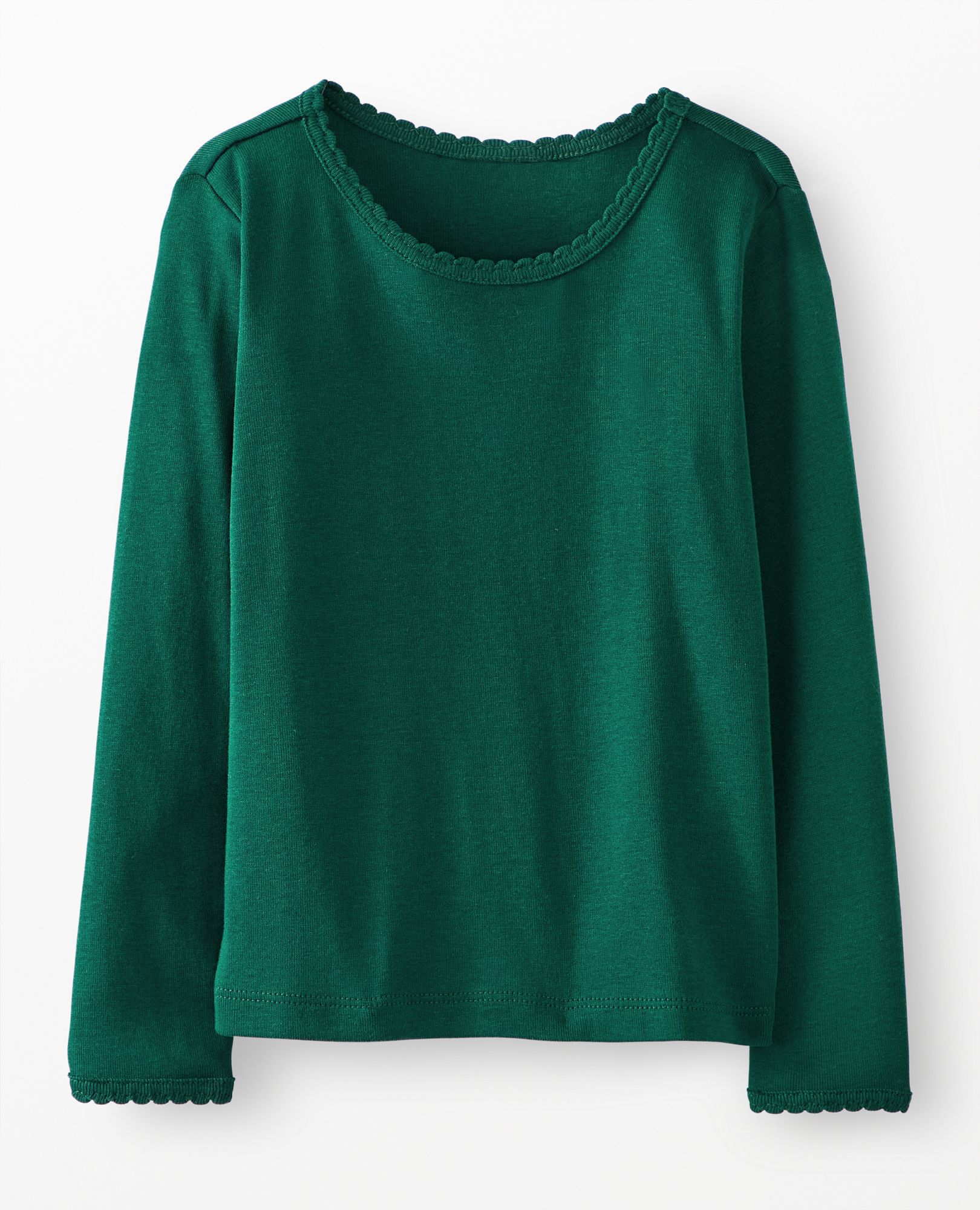 Long-Sleeve Slim Fit Ribbed T-Shirt in Malachite - main