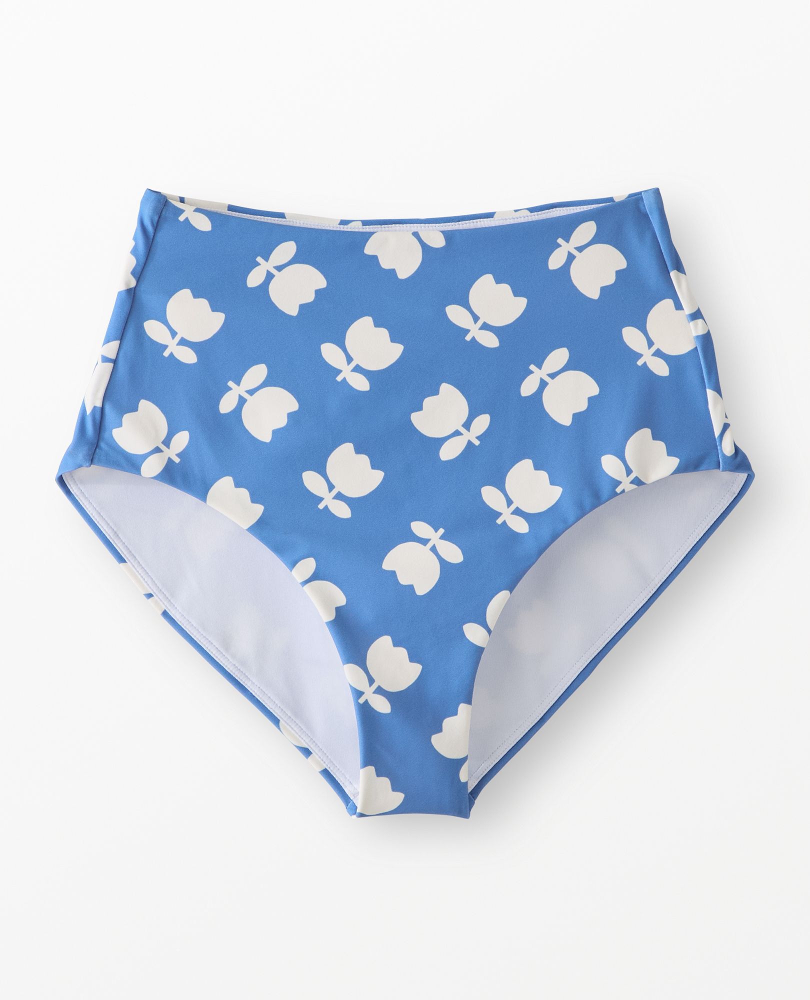 Women's Bikini Bottom in Tossed Tulips on Blue - main