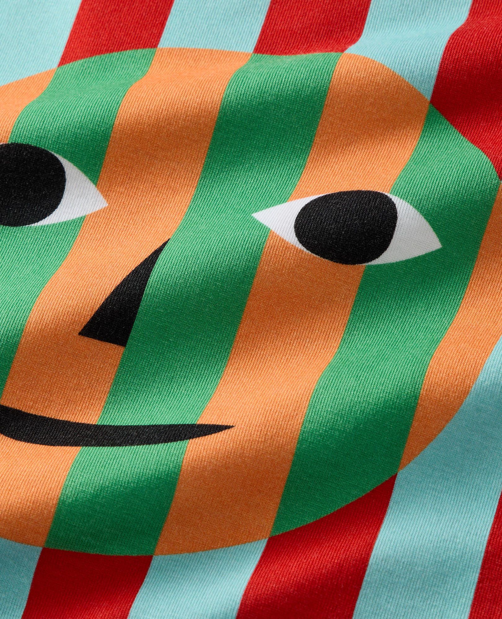 Adult Dusen Dusen Long John Pajama Set in Warm Stripe - main