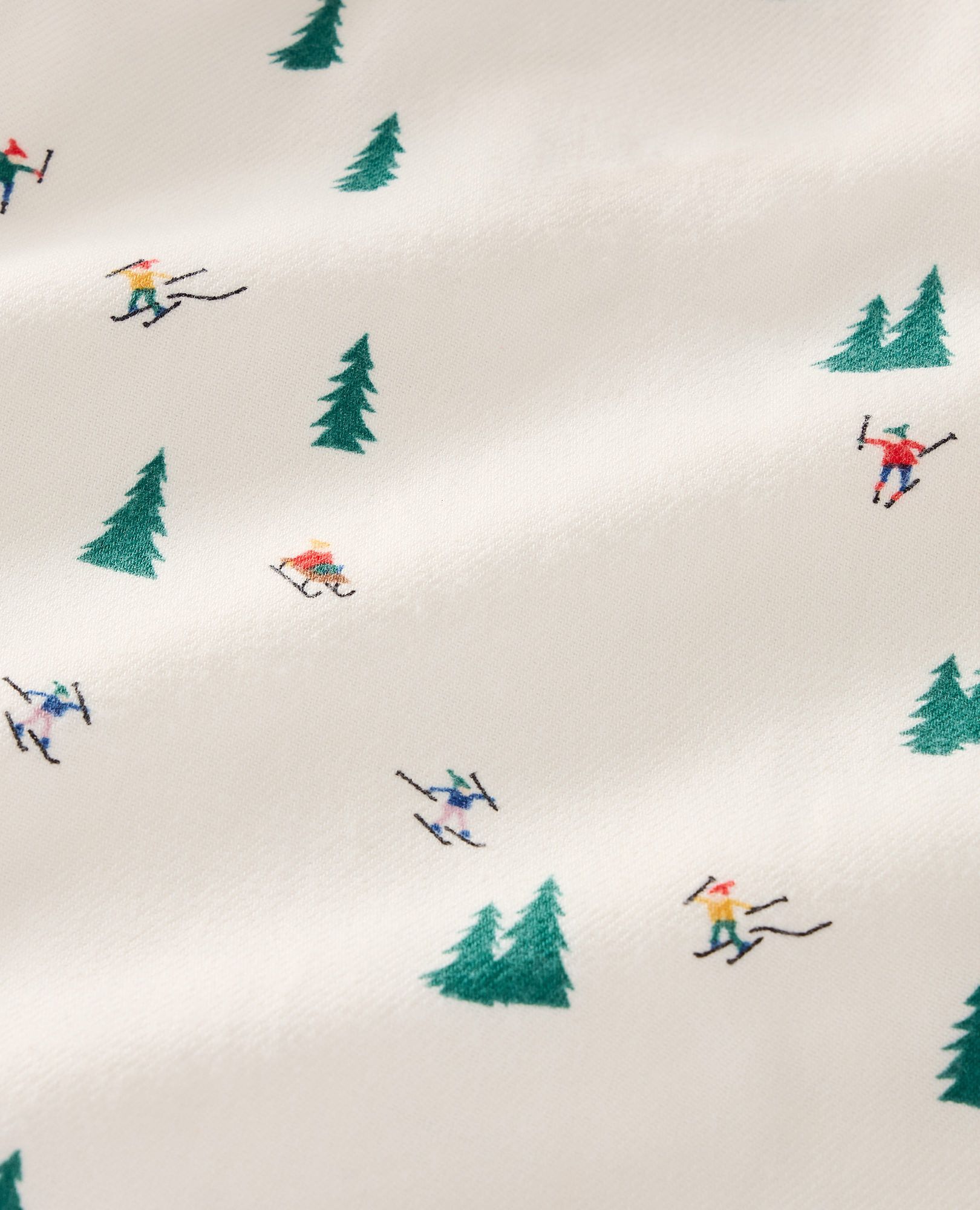Holiday Flannel Pajama Set in Glade Skiing - main