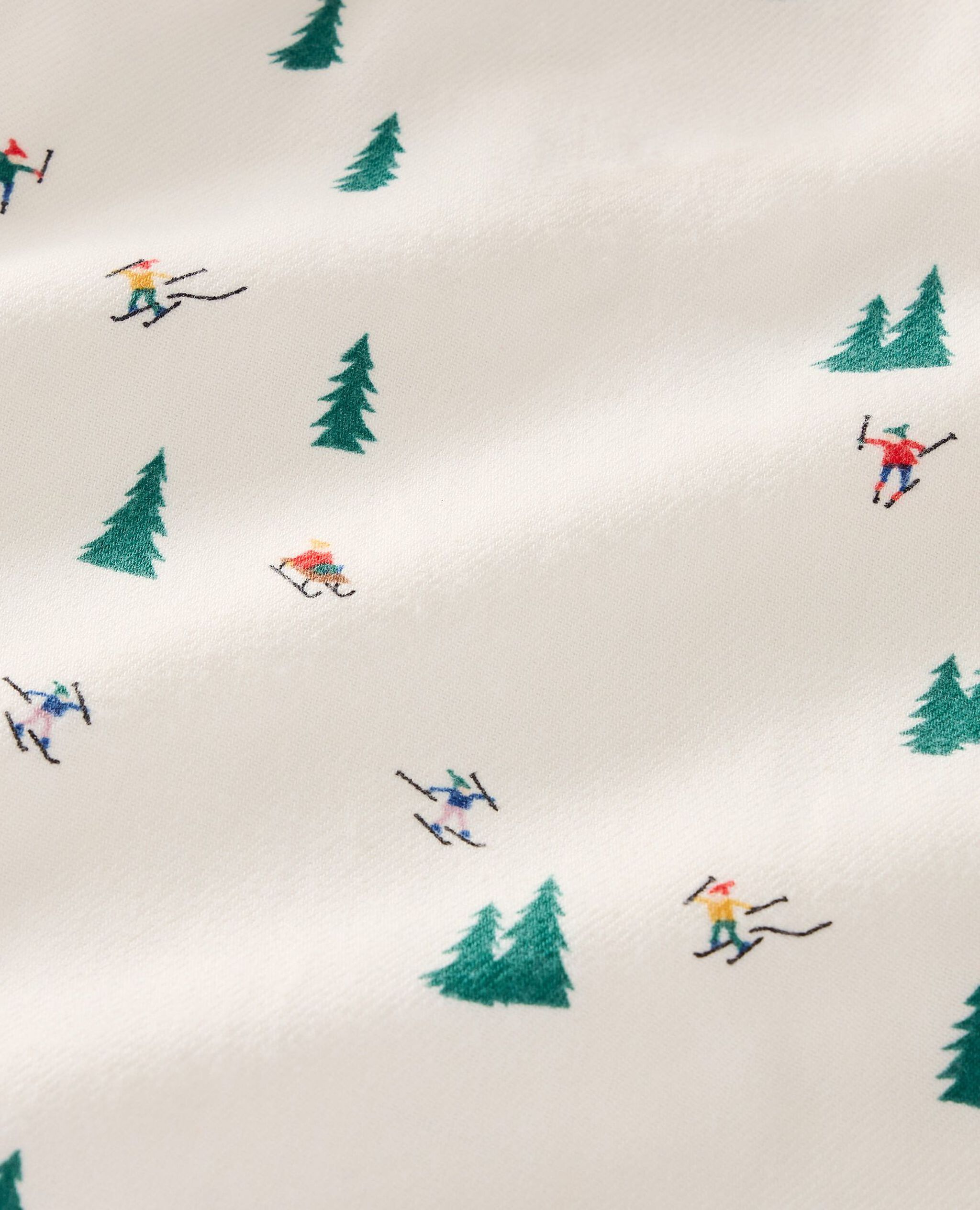 Holiday Flannel Pajama Set in Glade Skiing - main
