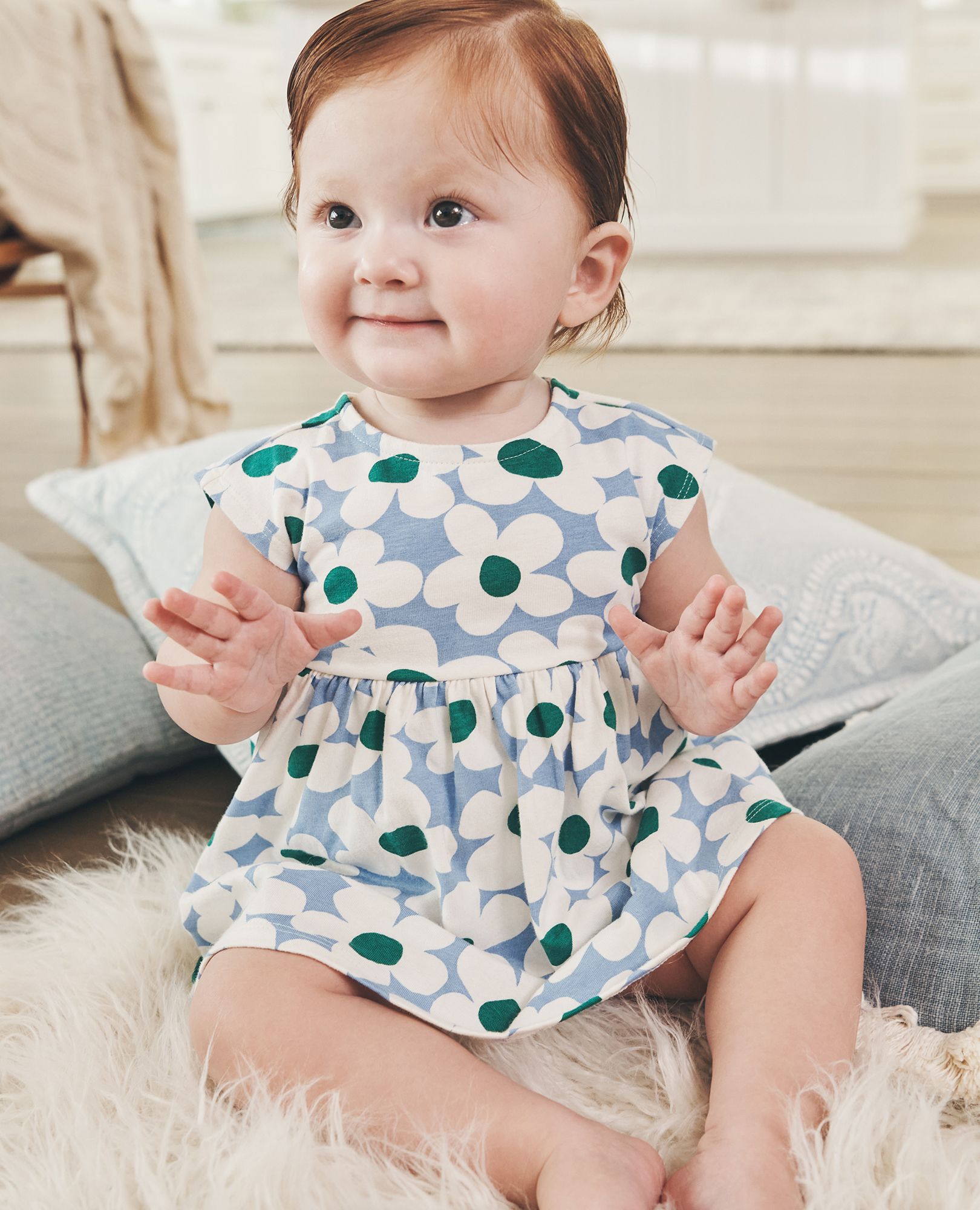 Baby Print Skirted Bodysuit