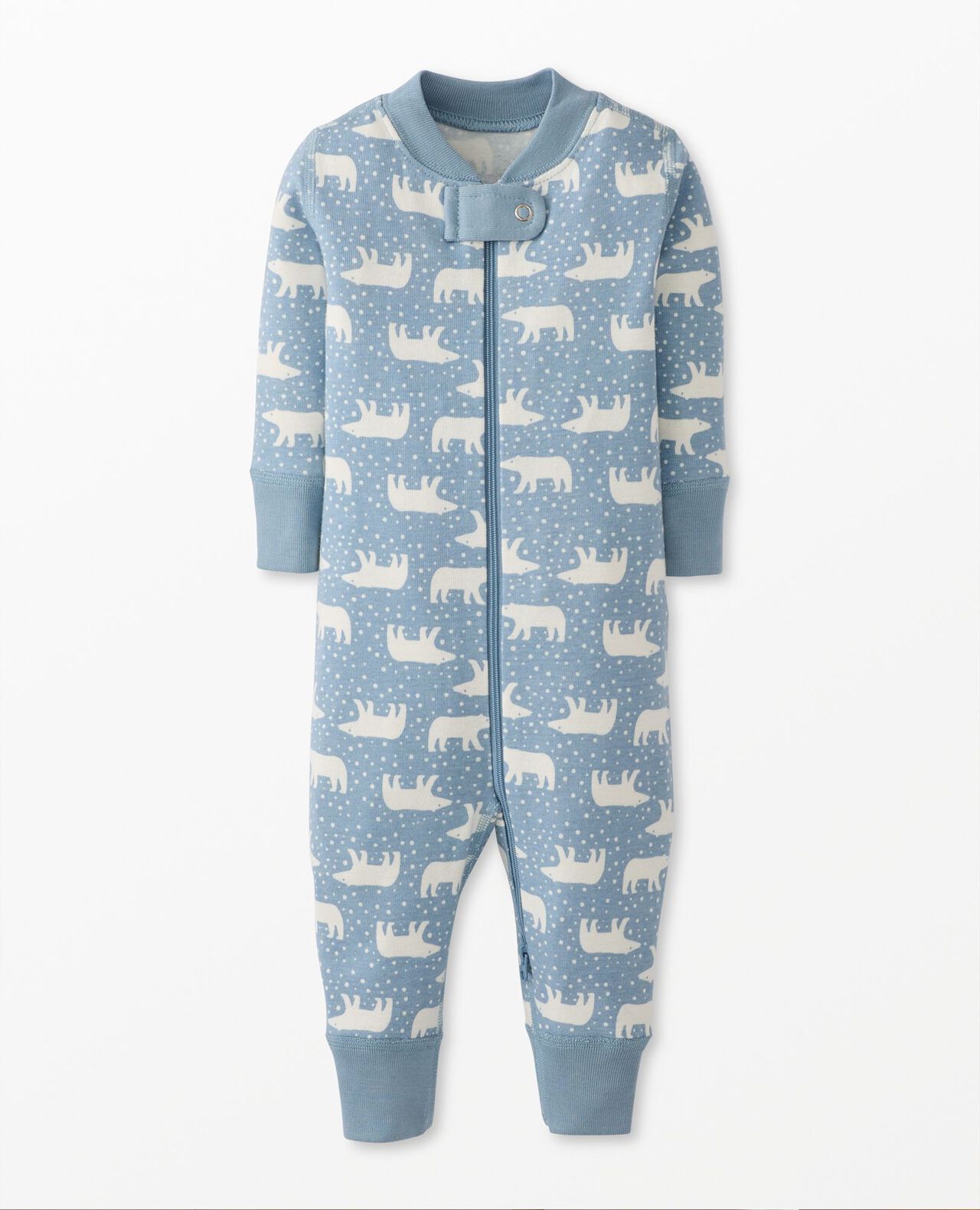 Baby Holiday 2-Way Zip Sleeper in Snowy Polar Bear on North Air - main