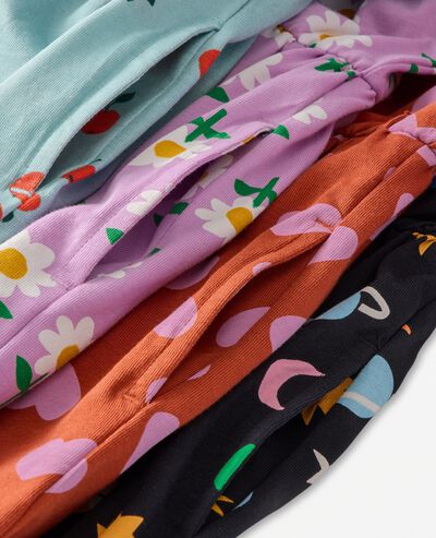 Long Sleeve Ruffle Dress with Pockets in Tossed Apple Orchard on Raincloud - main